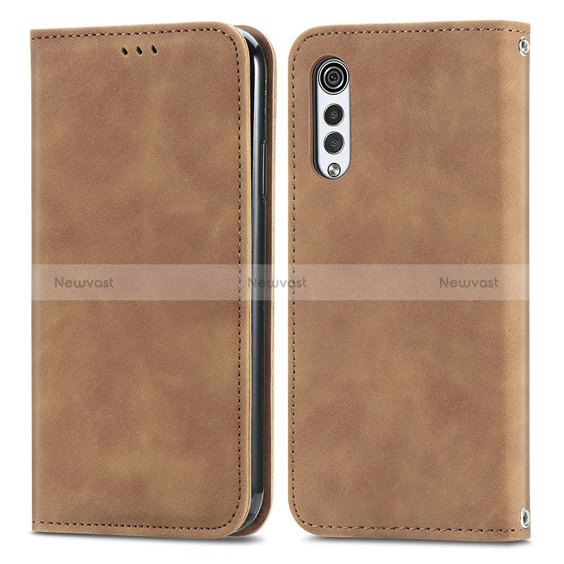 Leather Case Stands Flip Cover Holder S04D for LG Velvet 2 Pro