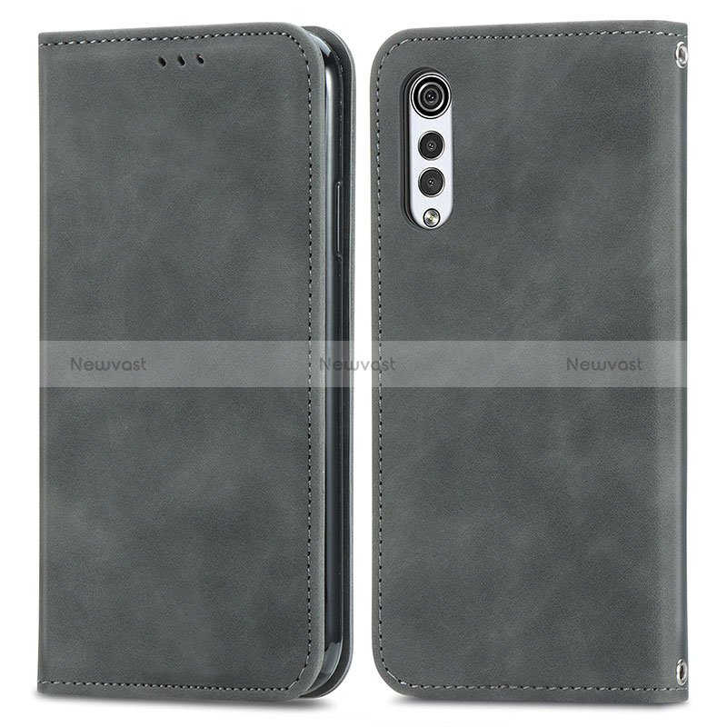 Leather Case Stands Flip Cover Holder S04D for LG Velvet 2 Pro