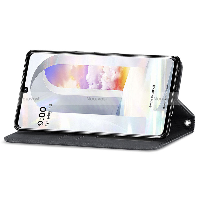 Leather Case Stands Flip Cover Holder S04D for LG Velvet 2 Pro