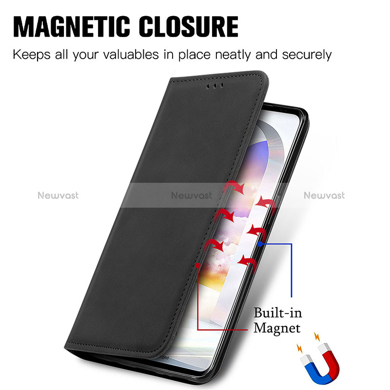 Leather Case Stands Flip Cover Holder S04D for LG Velvet 2 Pro