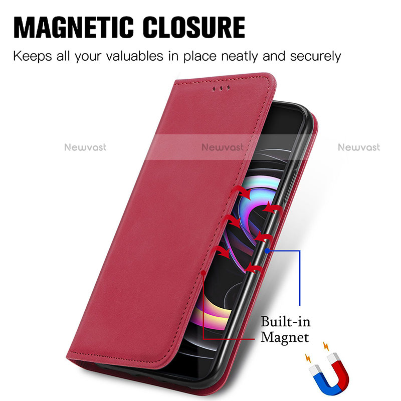 Leather Case Stands Flip Cover Holder S04D for Motorola Moto Edge S Pro 5G