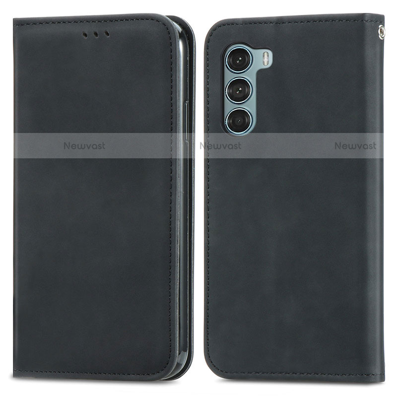 Leather Case Stands Flip Cover Holder S04D for Motorola Moto Edge S30 5G
