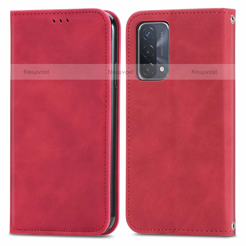 Leather Case Stands Flip Cover Holder S04D for Oppo A93 5G