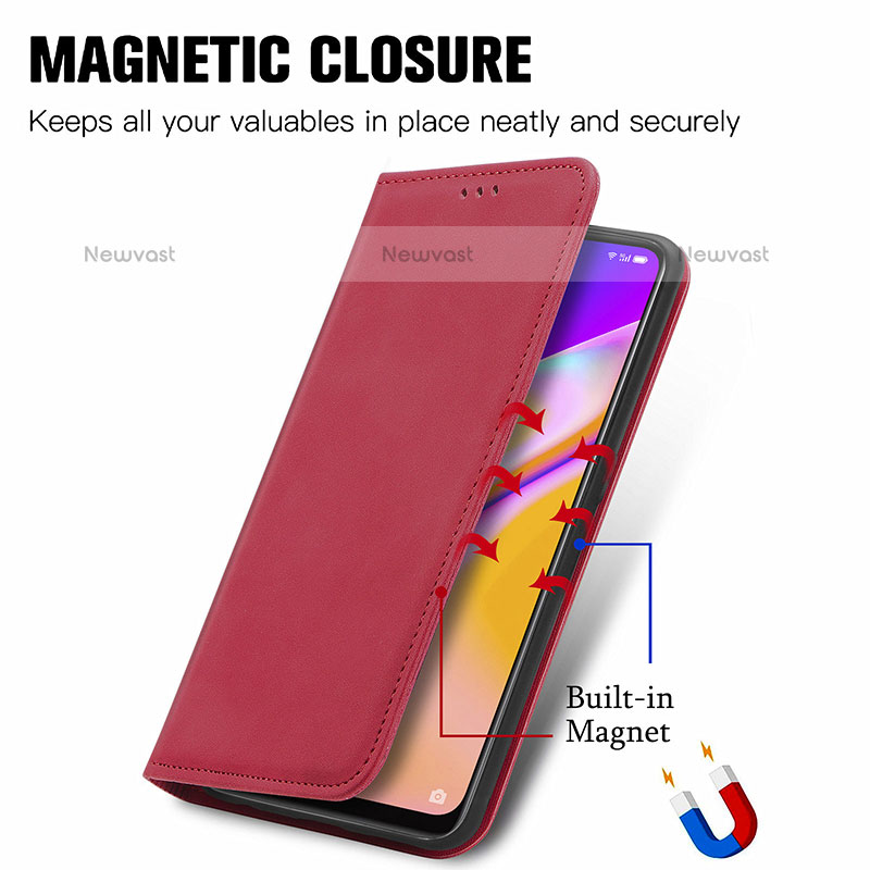 Leather Case Stands Flip Cover Holder S04D for Oppo A95 5G