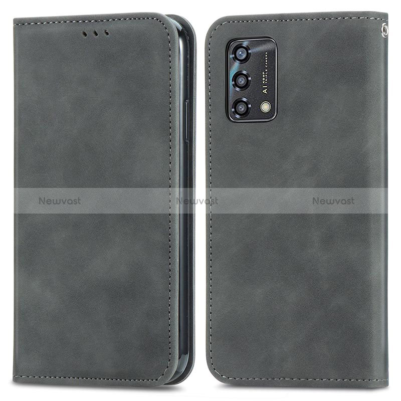 Leather Case Stands Flip Cover Holder S04D for Oppo F19