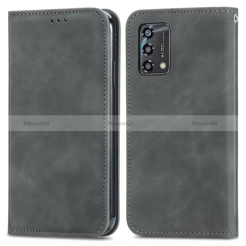 Leather Case Stands Flip Cover Holder S04D for Oppo F19s