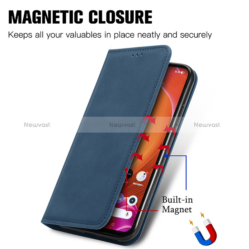 Leather Case Stands Flip Cover Holder S04D for Realme C20A