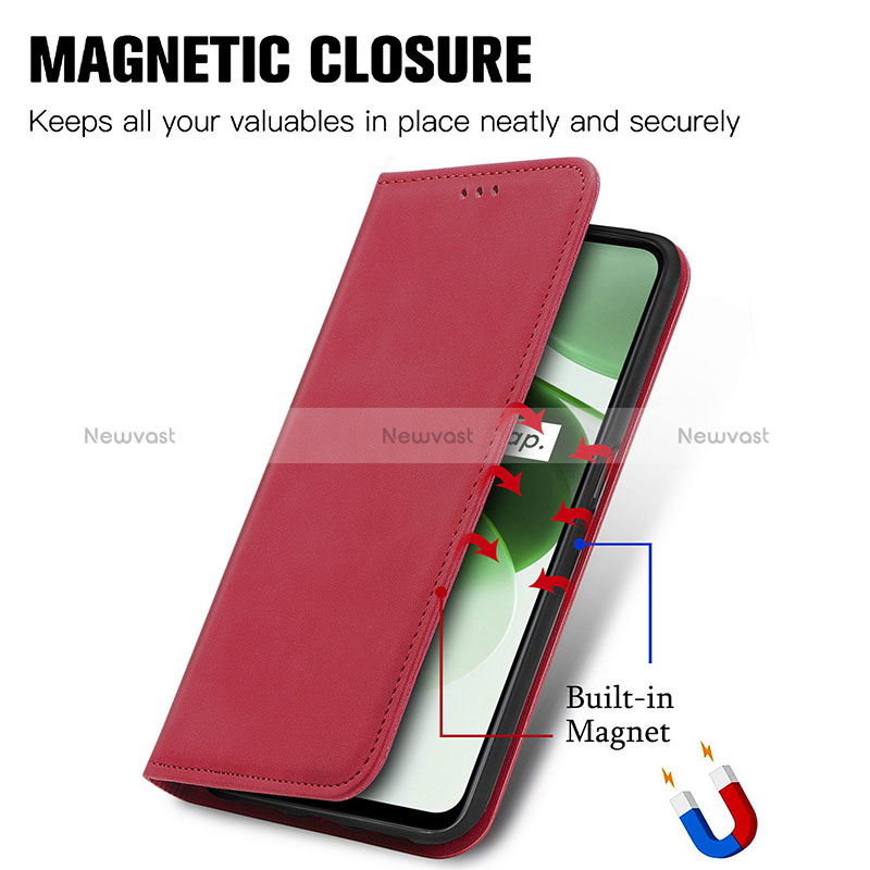 Leather Case Stands Flip Cover Holder S04D for Realme Narzo 50A Prime