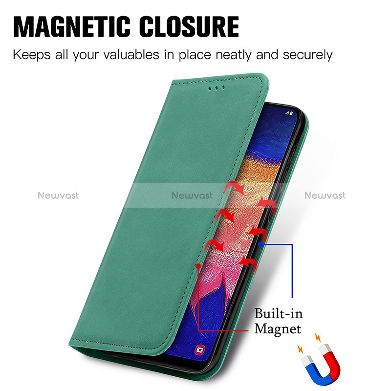 Leather Case Stands Flip Cover Holder S04D for Samsung Galaxy A10