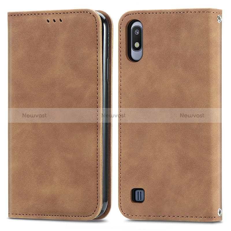 Leather Case Stands Flip Cover Holder S04D for Samsung Galaxy A10