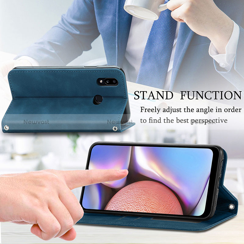 Leather Case Stands Flip Cover Holder S04D for Samsung Galaxy A10s