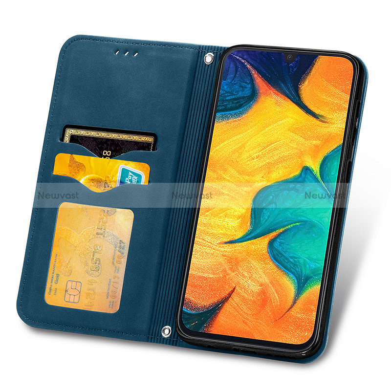 Leather Case Stands Flip Cover Holder S04D for Samsung Galaxy A30