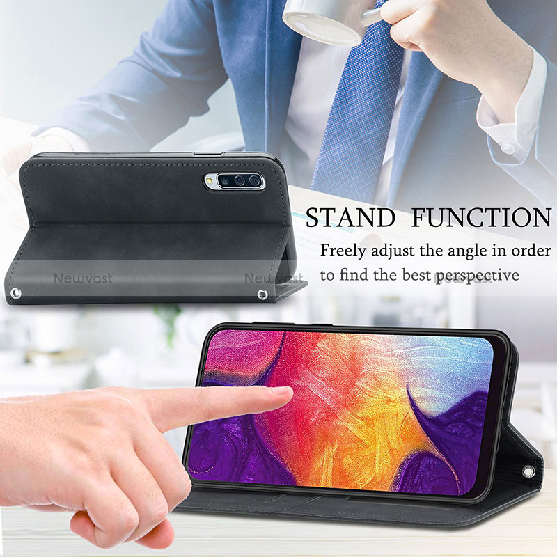 Leather Case Stands Flip Cover Holder S04D for Samsung Galaxy A30S