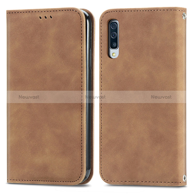 Leather Case Stands Flip Cover Holder S04D for Samsung Galaxy A30S