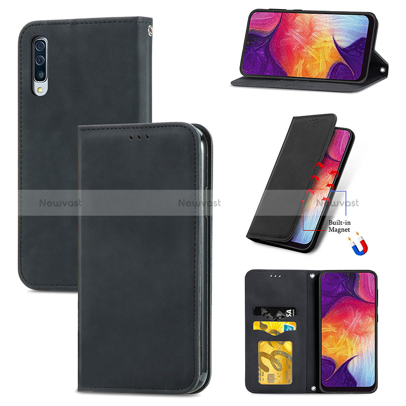 Leather Case Stands Flip Cover Holder S04D for Samsung Galaxy A30S