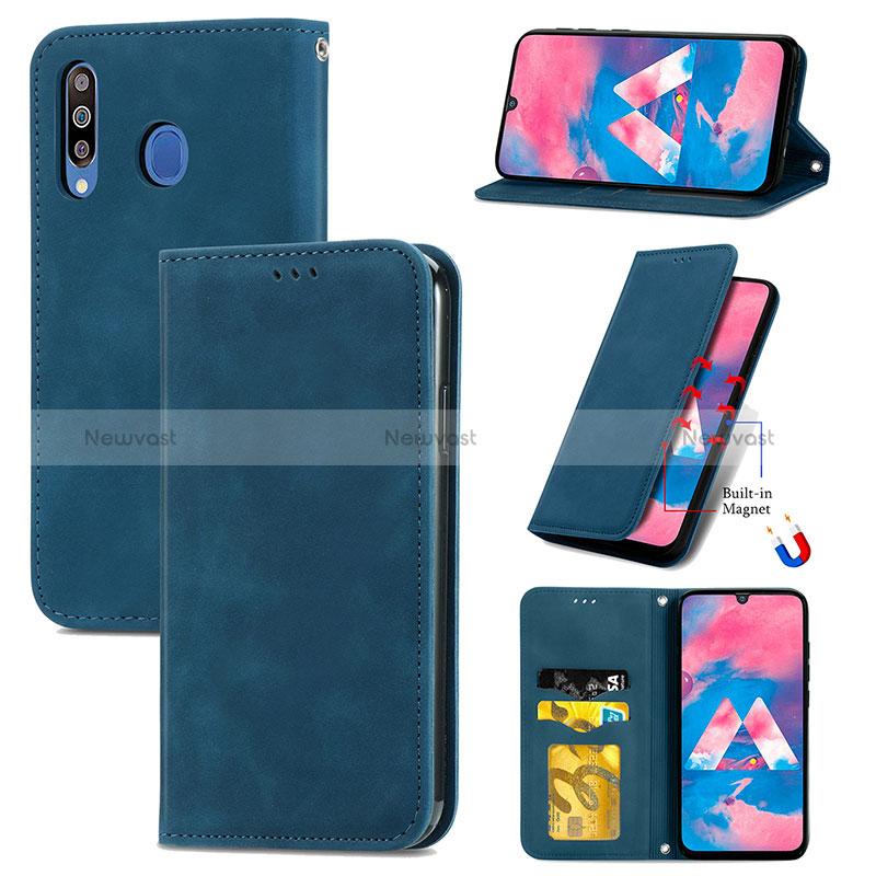 Leather Case Stands Flip Cover Holder S04D for Samsung Galaxy A40s