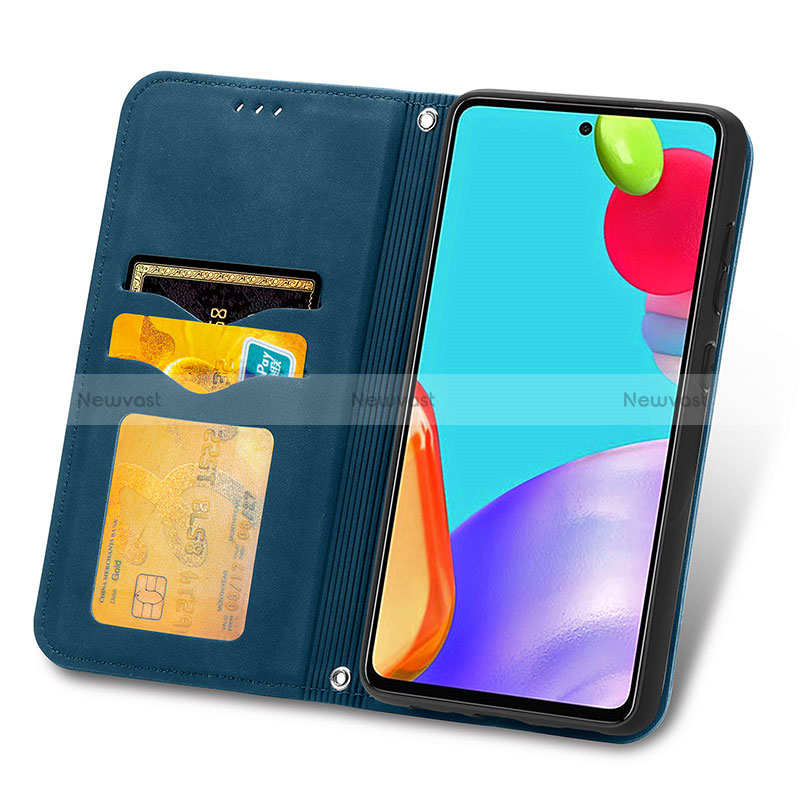 Leather Case Stands Flip Cover Holder S04D for Samsung Galaxy A52s 5G