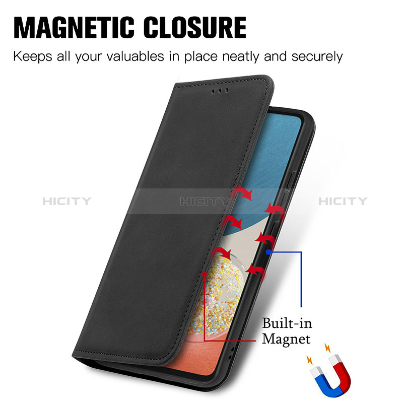 Leather Case Stands Flip Cover Holder S04D for Samsung Galaxy A53 5G