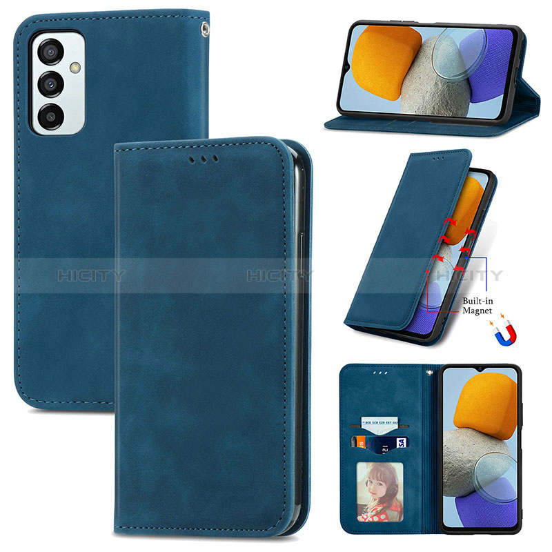 Leather Case Stands Flip Cover Holder S04D for Samsung Galaxy F23 5G