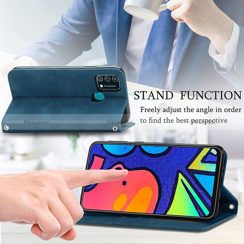 Leather Case Stands Flip Cover Holder S04D for Samsung Galaxy F41