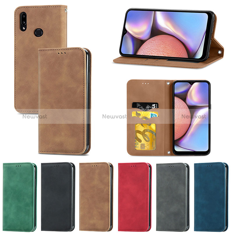 Leather Case Stands Flip Cover Holder S04D for Samsung Galaxy M01s