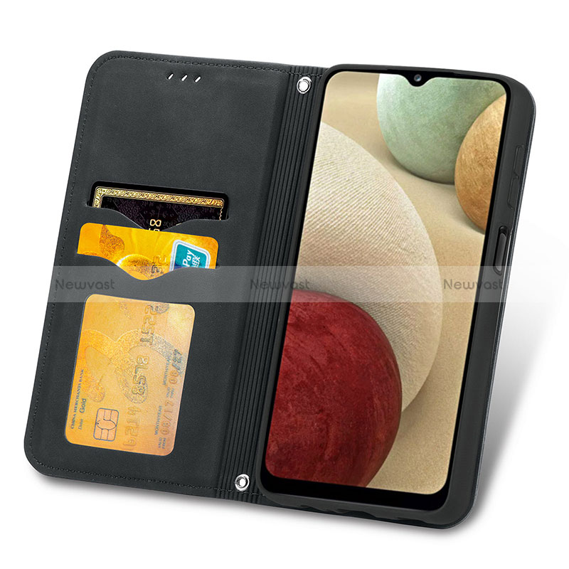 Leather Case Stands Flip Cover Holder S04D for Samsung Galaxy M12
