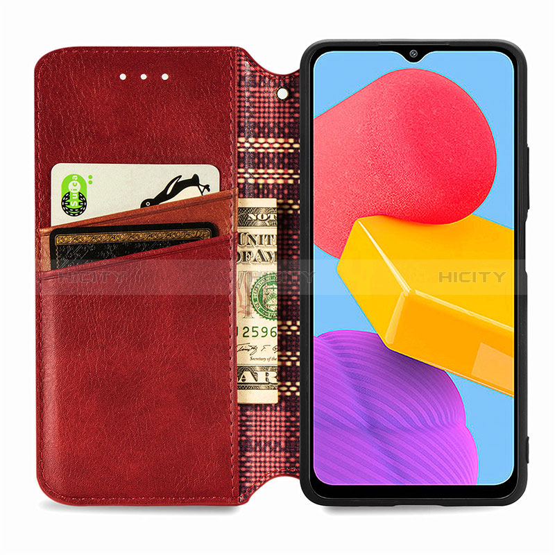 Leather Case Stands Flip Cover Holder S04D for Samsung Galaxy M13 4G