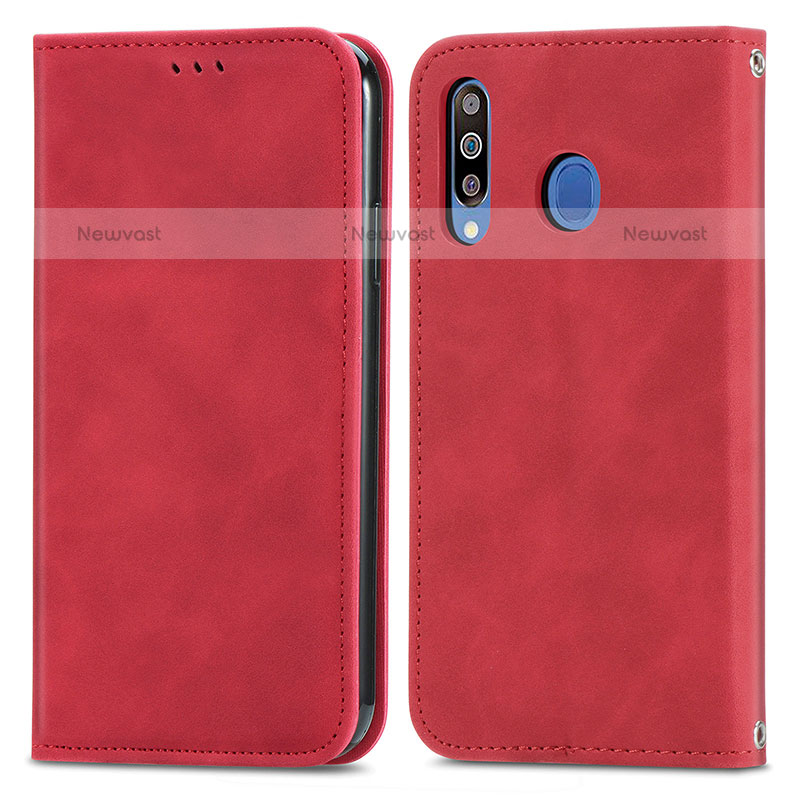 Leather Case Stands Flip Cover Holder S04D for Samsung Galaxy M30