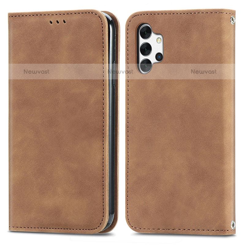 Leather Case Stands Flip Cover Holder S04D for Samsung Galaxy M32 5G