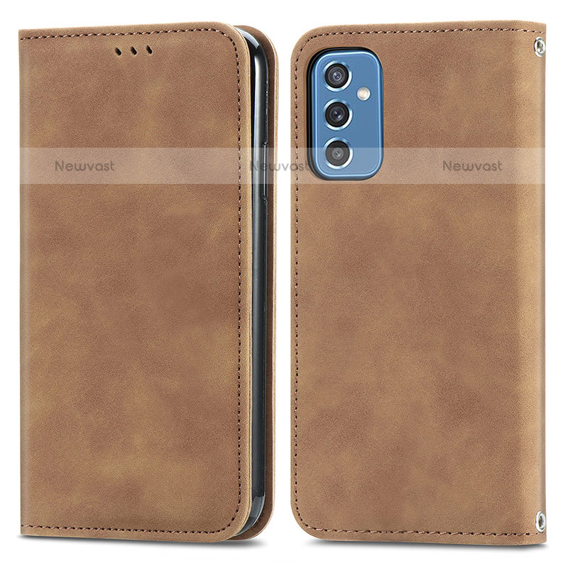 Leather Case Stands Flip Cover Holder S04D for Samsung Galaxy M52 5G