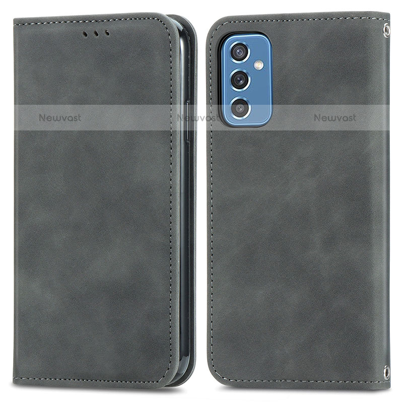 Leather Case Stands Flip Cover Holder S04D for Samsung Galaxy M52 5G