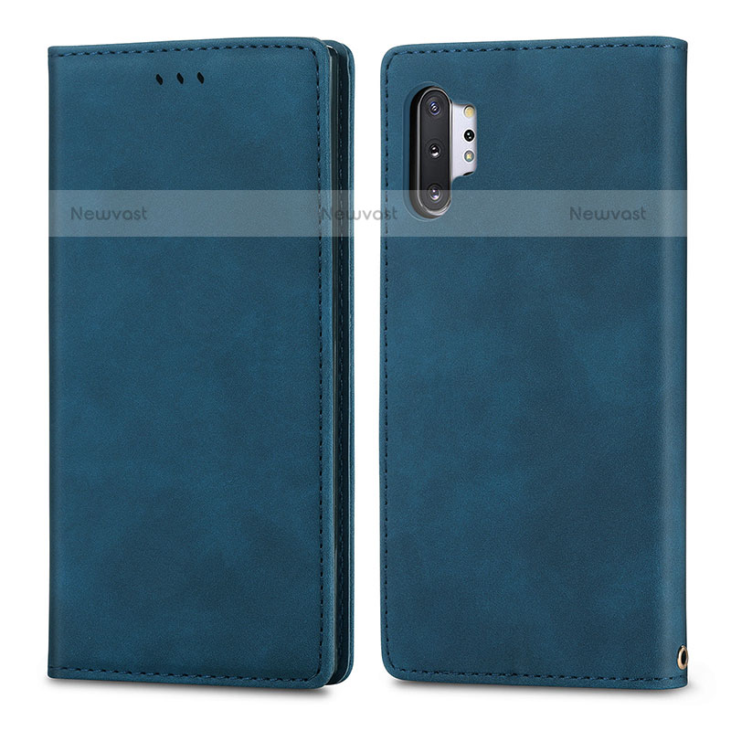 Leather Case Stands Flip Cover Holder S04D for Samsung Galaxy Note 10 Plus 5G