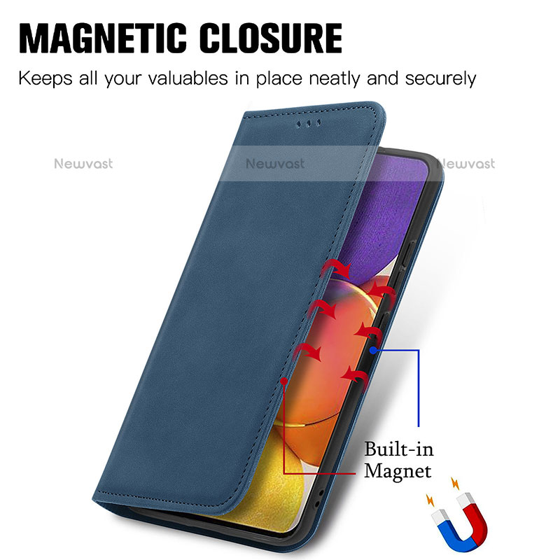 Leather Case Stands Flip Cover Holder S04D for Samsung Galaxy Quantum2 5G