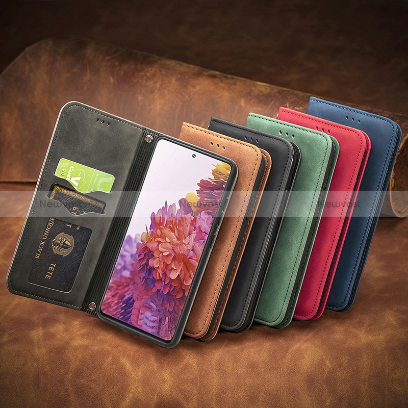 Leather Case Stands Flip Cover Holder S04D for Samsung Galaxy S20 FE 5G