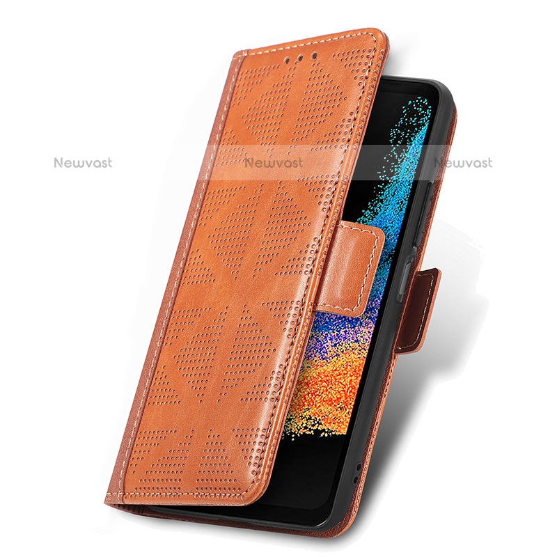 Leather Case Stands Flip Cover Holder S04D for Samsung Galaxy XCover 6 Pro 5G