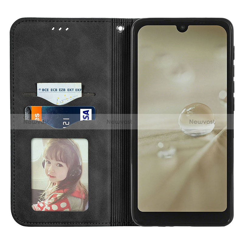 Leather Case Stands Flip Cover Holder S04D for Sharp Aquos wish2