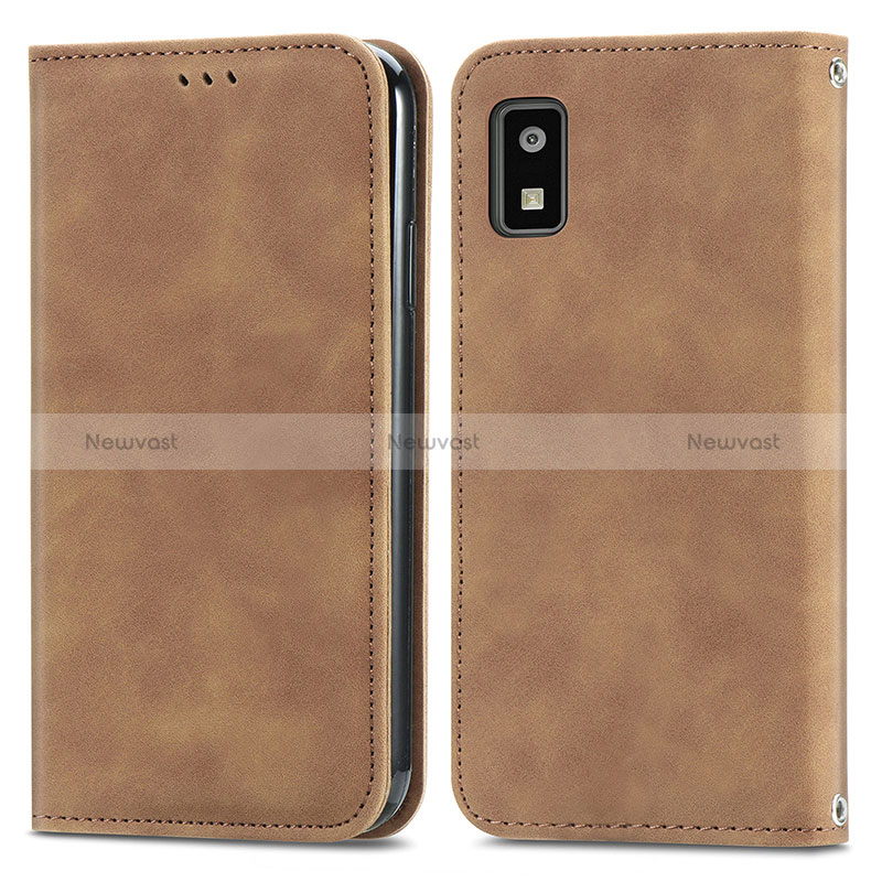 Leather Case Stands Flip Cover Holder S04D for Sharp Aquos wish2