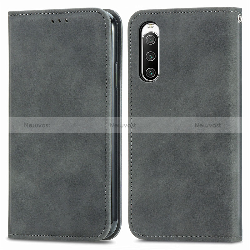 Leather Case Stands Flip Cover Holder S04D for Sony Xperia 10 V