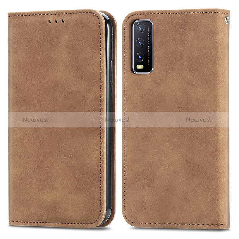 Leather Case Stands Flip Cover Holder S04D for Vivo Y12A