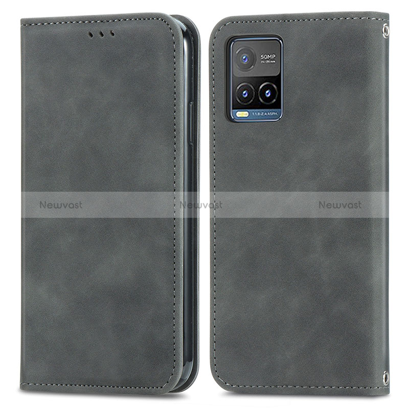 Leather Case Stands Flip Cover Holder S04D for Vivo Y21