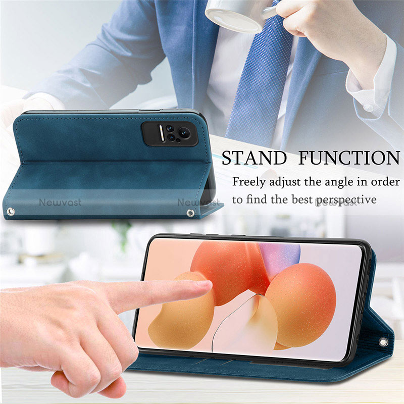 Leather Case Stands Flip Cover Holder S04D for Xiaomi Civi 1S 5G