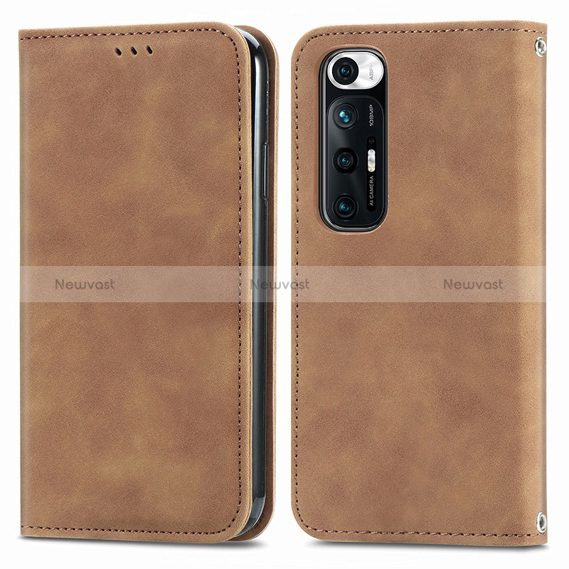 Leather Case Stands Flip Cover Holder S04D for Xiaomi Mi 10S 5G