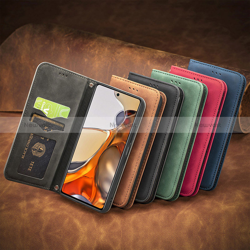 Leather Case Stands Flip Cover Holder S04D for Xiaomi Mi 11T 5G