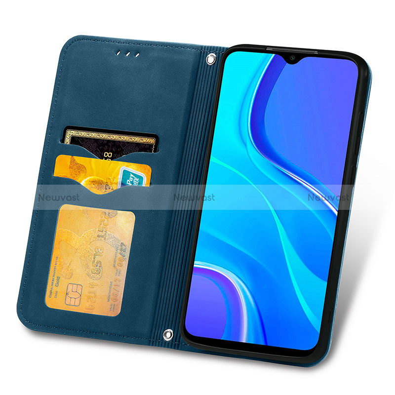 Leather Case Stands Flip Cover Holder S04D for Xiaomi Redmi 9 Prime India