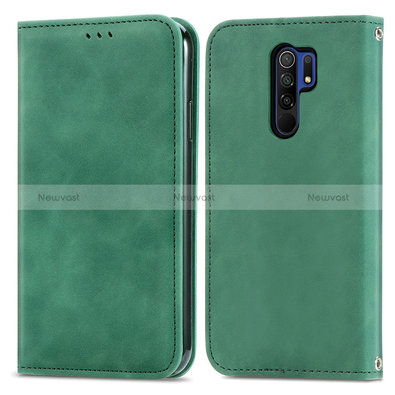 Leather Case Stands Flip Cover Holder S04D for Xiaomi Redmi 9 Prime India