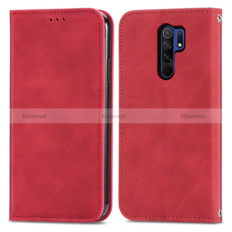 Leather Case Stands Flip Cover Holder S04D for Xiaomi Redmi 9 Prime India