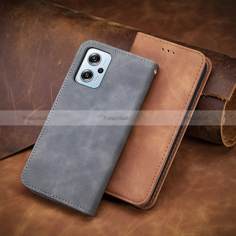 Leather Case Stands Flip Cover Holder S04D for Xiaomi Redmi Note 11T Pro+ Plus 5G