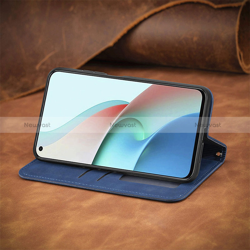 Leather Case Stands Flip Cover Holder S04D for Xiaomi Redmi Note 9 5G