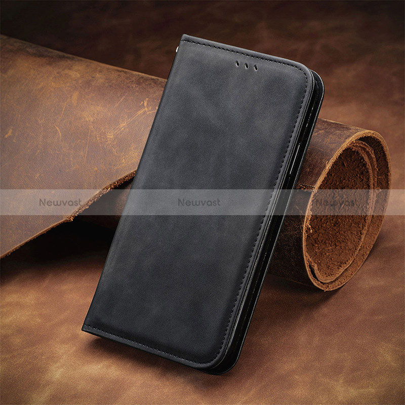 Leather Case Stands Flip Cover Holder S04D for Xiaomi Redmi Note 9 5G