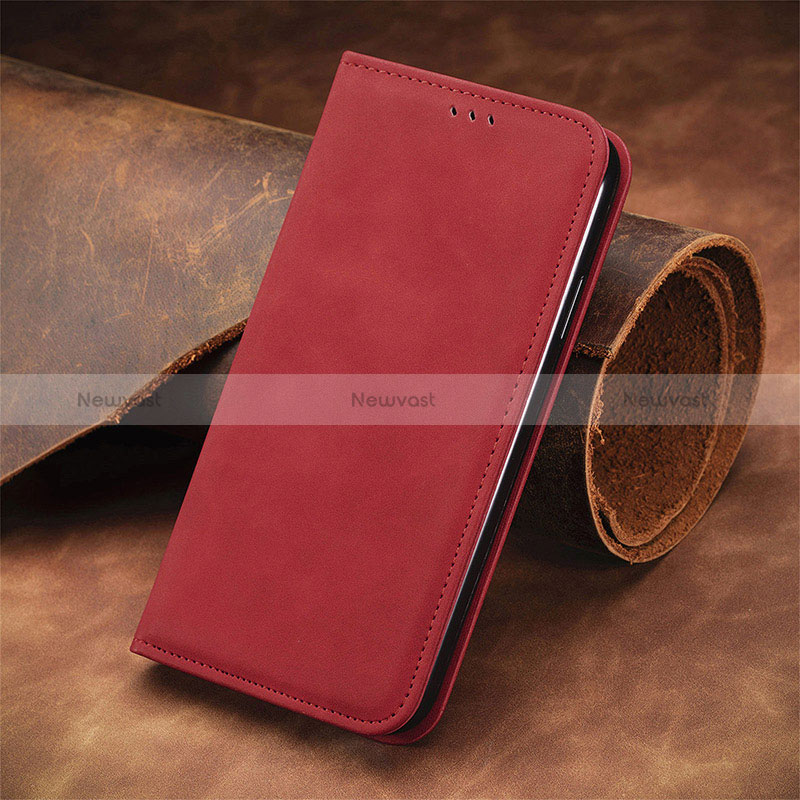 Leather Case Stands Flip Cover Holder S04D for Xiaomi Redmi Note 9 5G